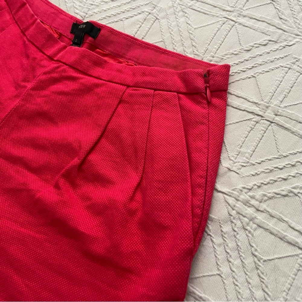 J. Crew High Waist Shorts in Vibrant Red - Picture 2 of 9